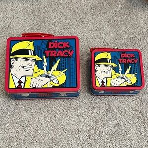 Vintage Dick Tracy Lunchbox Set